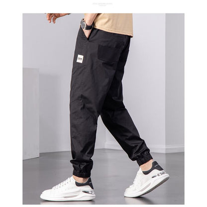 Pantalon léger de luxe polyvalent, confortable et ample, lavé.