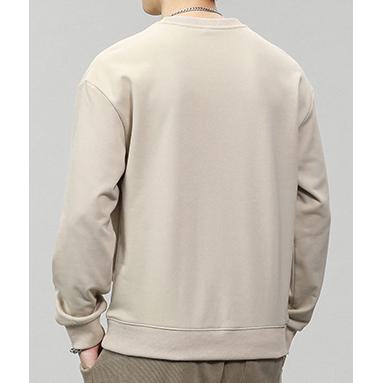 Locker geschnittener Rundhalsausschnitt-Sweatshirt mit Buchstaben