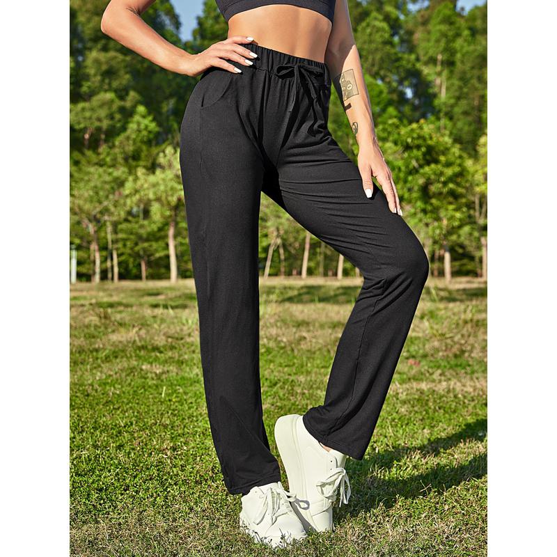 High-Waisted Loose Fit Comfortable Fitness Drawstring Running Sports Pants