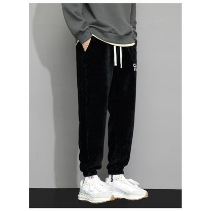 Corduroy Loose Fit Trendy Tapered Sweatpant