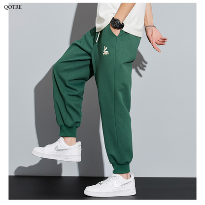 Knitted Tapered Loose Fit Trendy Sports Sweatpant