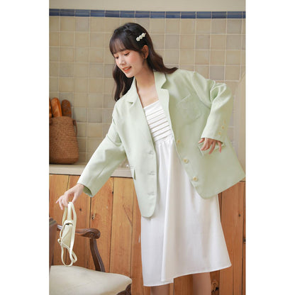 Slimming Embroidery Loose Fit Blazer