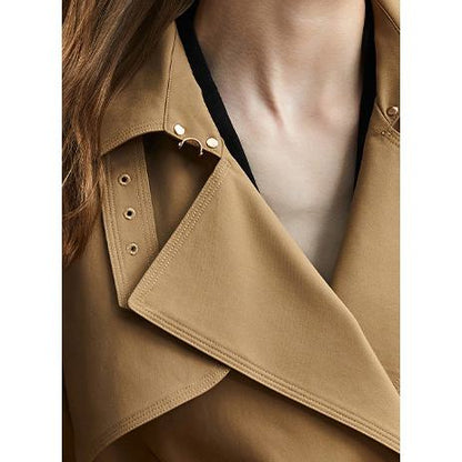 Double Breasted Cropped Trench Coat