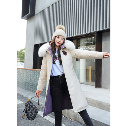 Loose Fit Fur Collar Puffer Coat