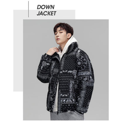 White Duck Down Thickened Loose Fit Down Jacket