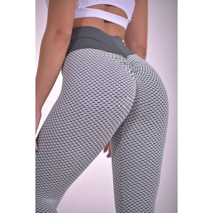 Jacquard High-Waisted Quick-Drying Fitness Yoga Sports Color-Block Sports Leggings