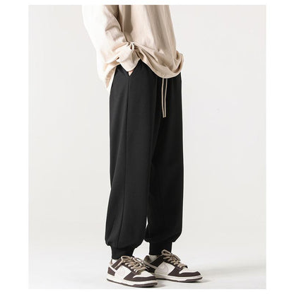 Versatile Straight Trendy Knitted Tapered Sports Loose Fit Sweatpant