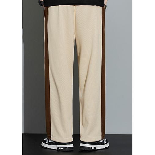 Pantalon de survêtement ample et tendance à jambes droites style streetwear tricoté.