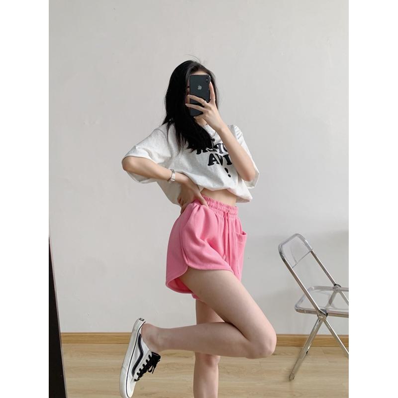 Casual Versatile Loose Fit Sports Slimming High-Waisted Shorts