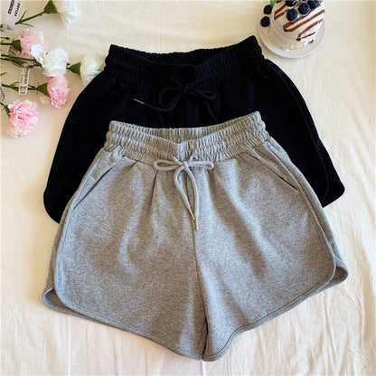 High-Waisted Worn Outside Thin Casual Loose Fit Sports Fish Scales Shorts