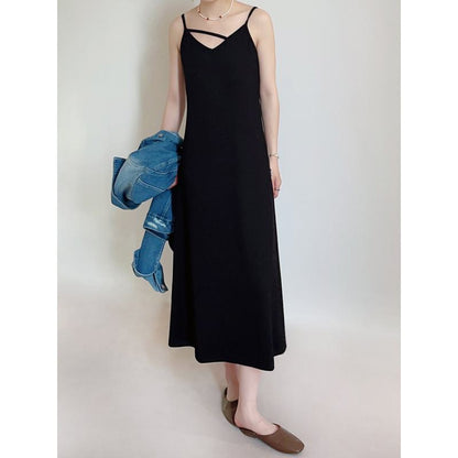 Slimming Cami Plus Black Petite Dress