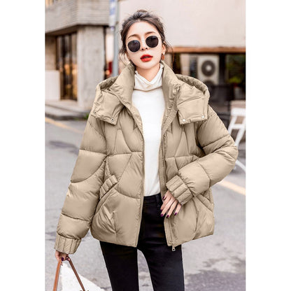 Cropped Windproof Thickened Puffer Jacket