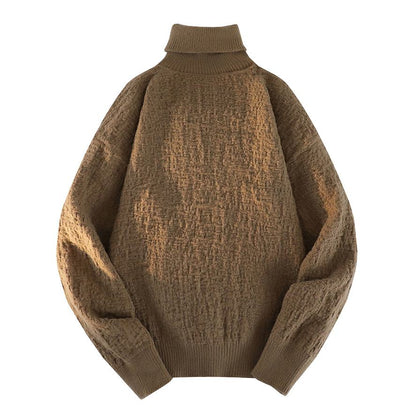 Solid Minimalist High-Neck Sweater