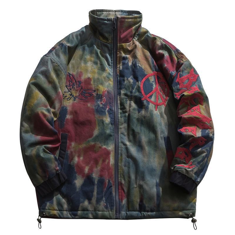 Camouflage Casual Thickened Insulated Stand-Up Collar Track Jacket
