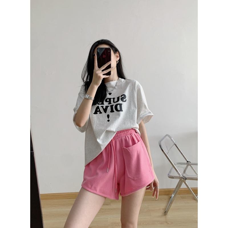 Casual Versatile Loose Fit Sports Slimming High-Waisted Shorts