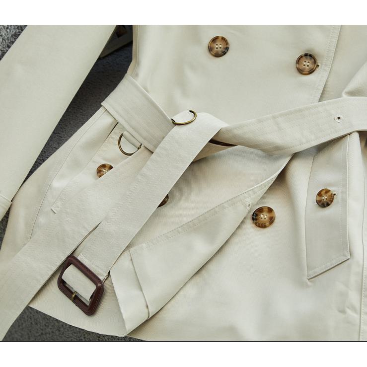 Trench-coat en coton à double boutonnage