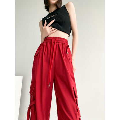 Quick-Drying Thin High-Waisted Versatile Street Style Cargo Pants