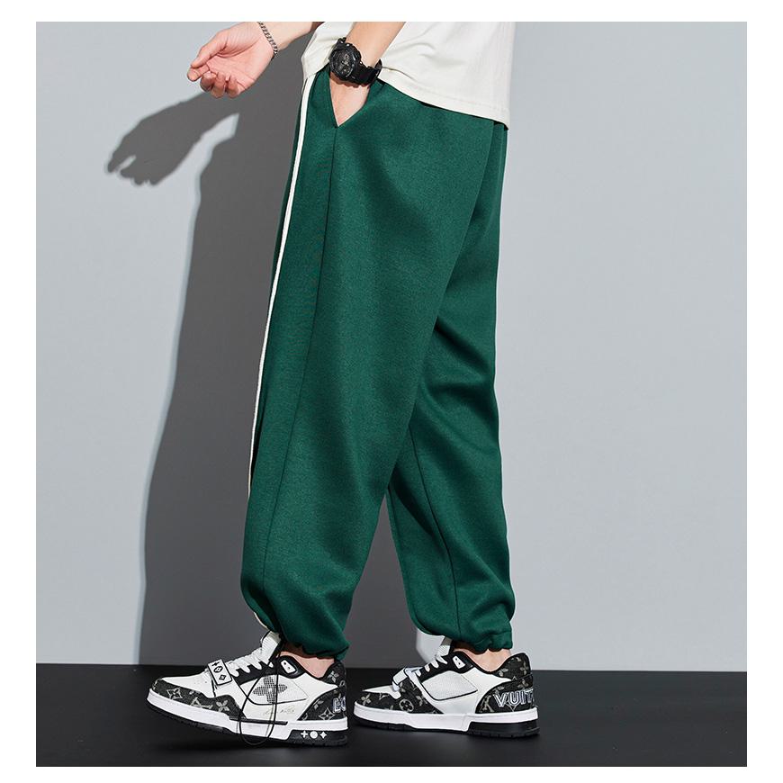 Pantalon de sport en tricot, coupe ample, ajustement par cordon