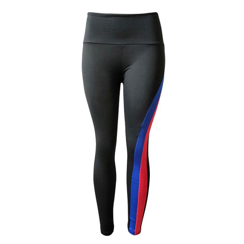 Colorful Stripes Sports Patchwork Tight-Fitting Elasticity Yoga Sports Leggings