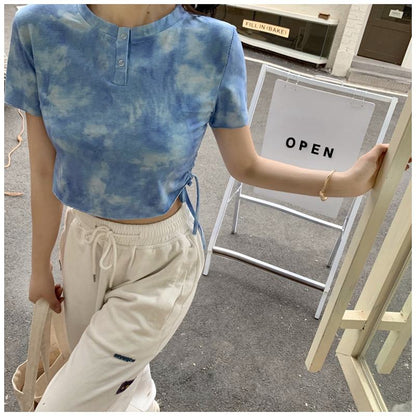 Chic Sports Casual Navel-Baring Lycra Blouse