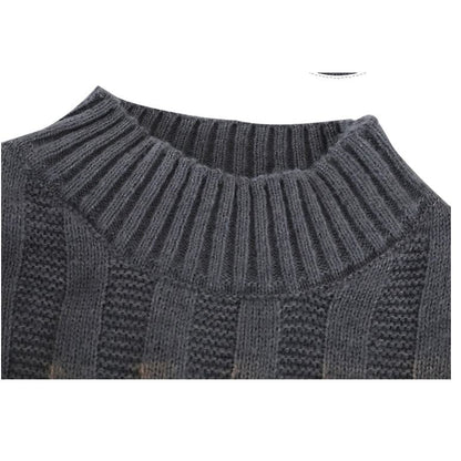 Half-High Collar Simplicity Loose Fit Sweater