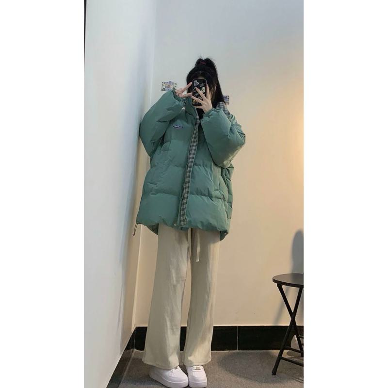 Cropped Loose Fit Lightweight Thickened Puffer Jacket