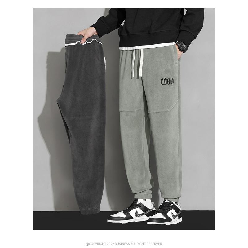 Trendy Casual Thickened Warmth Granular Fluff Loose Fit Sweatpant