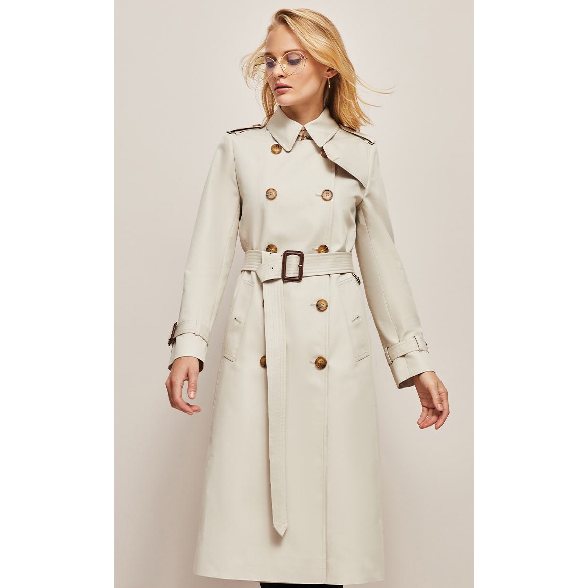 Double Breasted Cotton Trench Coat