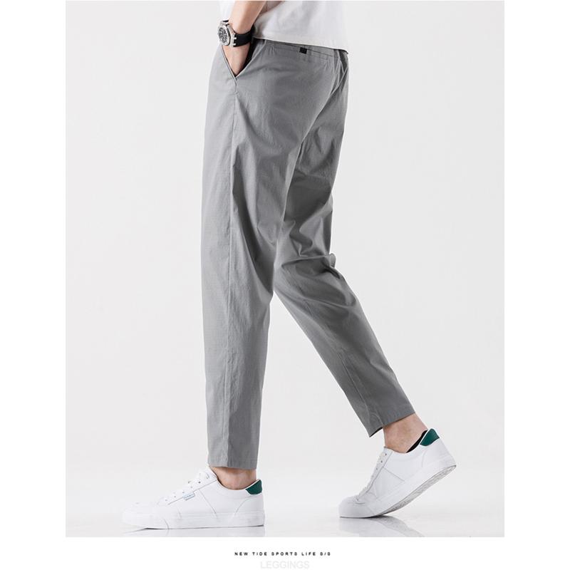 Pantalones versátiles de estilo preppy ajustados a la cintura elástica y de moda