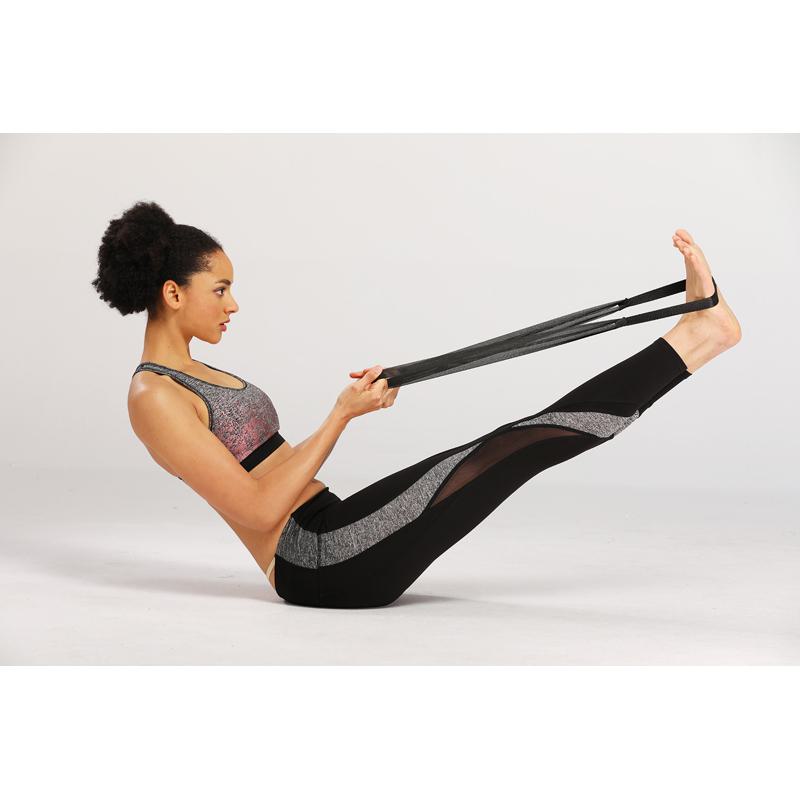 Leggings de sport ajustés et élastiques pour le yoga, à taille mi-haute, avec patchwork de sport et coupe ajustée