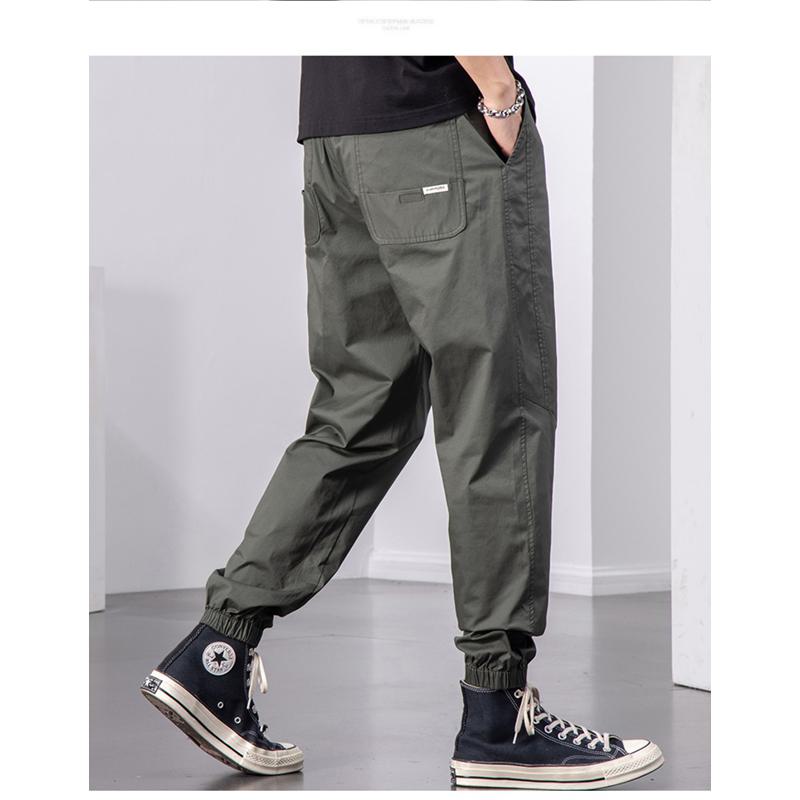 Loose-Fit Washed Workwear Versatile Pants