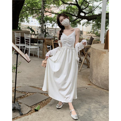 Ballet Slimming Long Style High-Waisted Dress