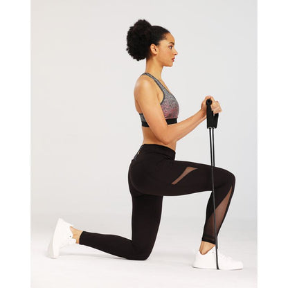 Leggings de sport en daim taille haute avec poche raccourcie pour le yoga et le fitness.
