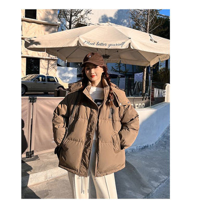 Cropped Loose Fit Bubble Puffer Jacket