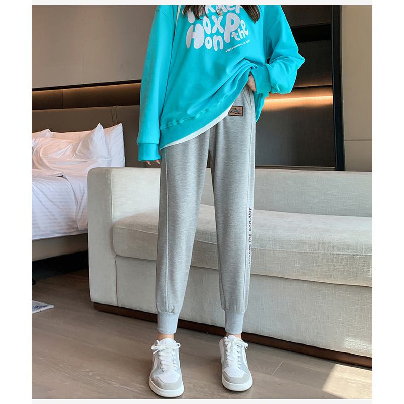 Casual Banana-Shaped Plus Sports Drawstring Waist Loose Fit Sweatpants