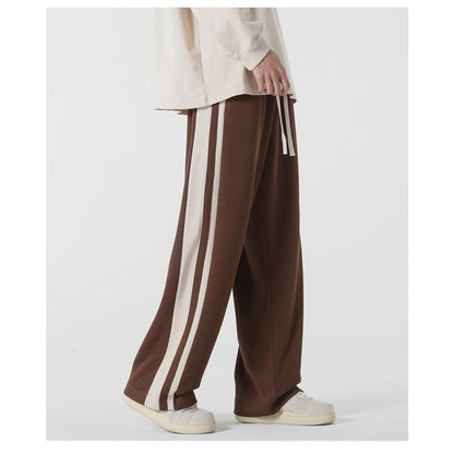 Trendy Knitted Loose Fit Sports Versatile Pants