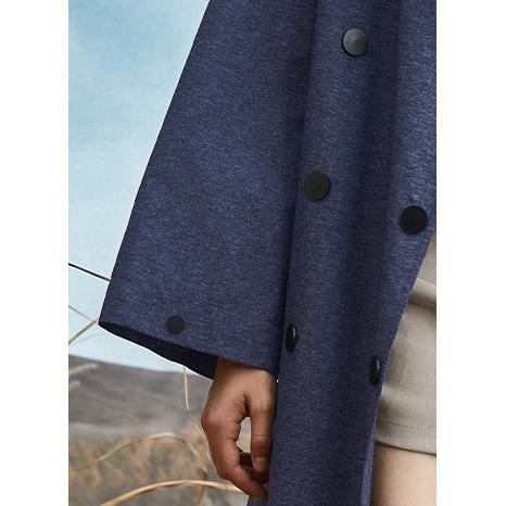 Classic Calf-Length Wool Blend Coat