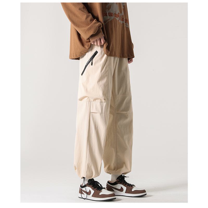 Pantalones casuales retro de ajuste holgado y fresco