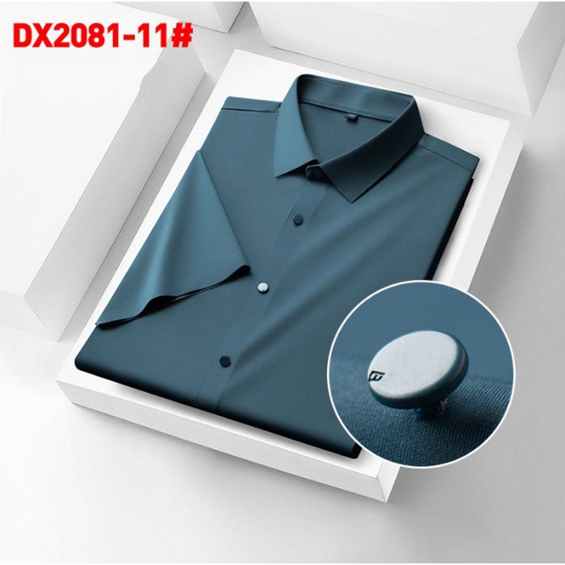 Resistant Business Slim-Fit Wrinkle-Free Invisible Short Sleeve Shirt