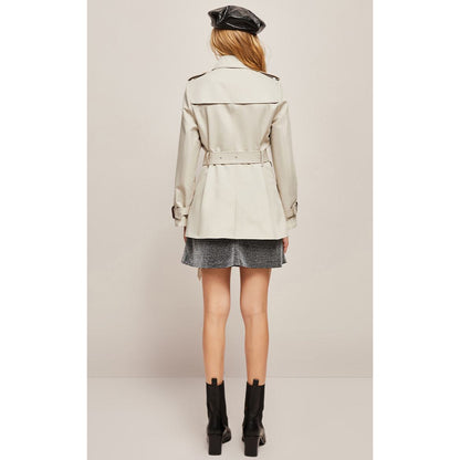 Belted Double Breasted Trench Coat