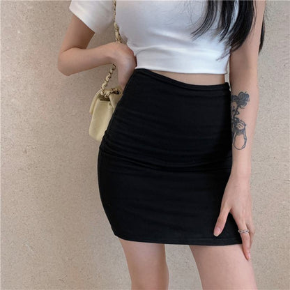 Tight-Fitting High-Waisted Mini Bodycon Skirt