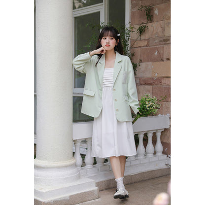 Slimming Embroidery Loose Fit Blazer