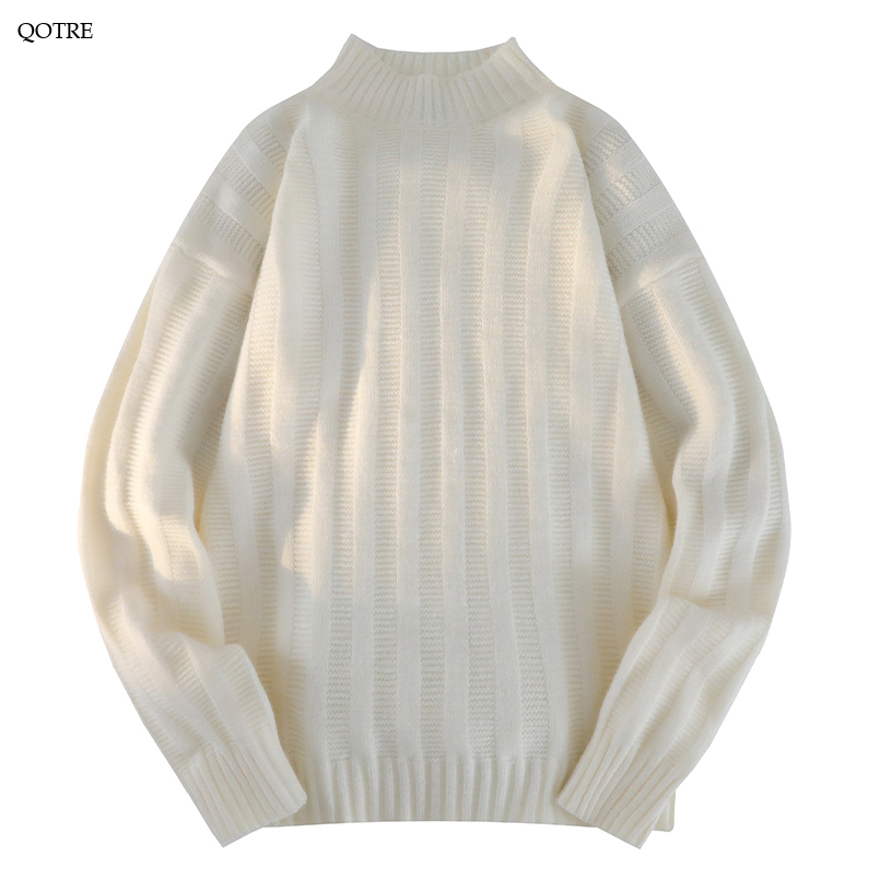 Half-High Collar Simplicity Loose Fit Sweater