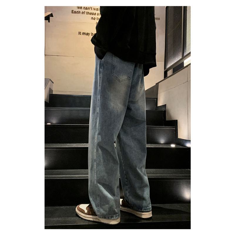 Pantalones anchos y sueltos de estilo casual y recto de alta moda callejera