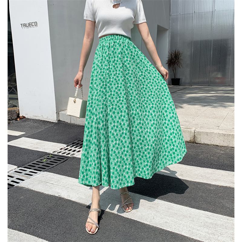 Floral Print Versatile Simplicity Mesh Skirt