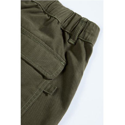 Pantalon cargo droit en coton pur à coupe ample et tendance