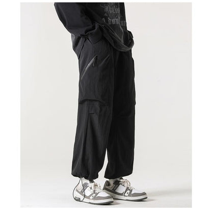 Pantalones casuales retro de ajuste holgado y fresco