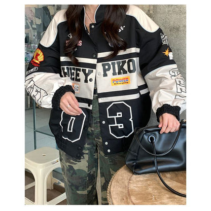 Retro Loose Fit Street Style Motorcycle Jacket