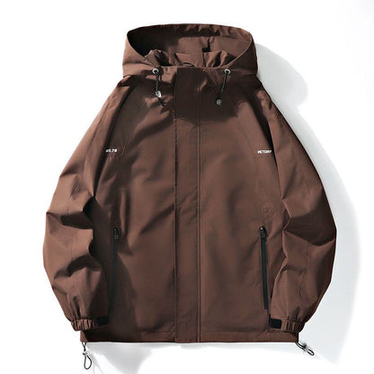 防風多目的ワークウェアスタイルのレインコートフード付きジャケット