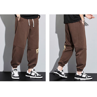 Drawstring Knitted Casual Tapered Sweatpant